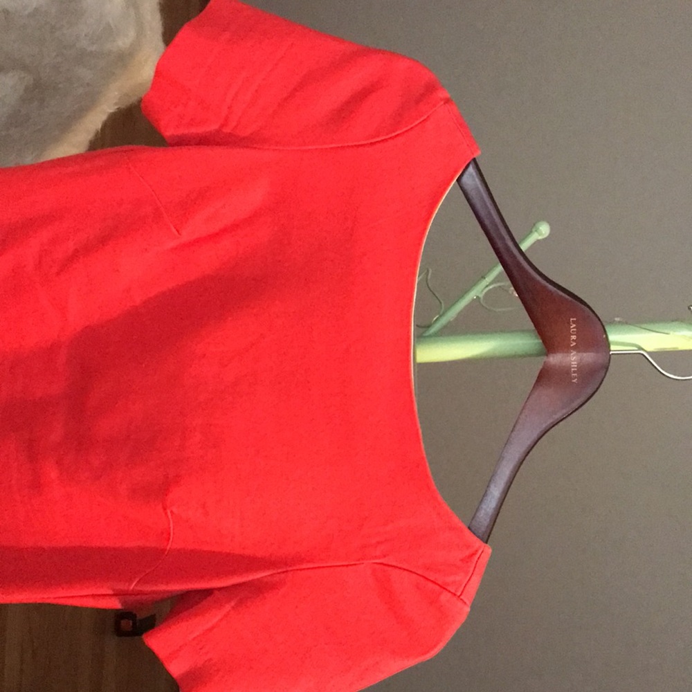Anthropologie Bow Back Shift Dress Size 2 Red - Picture 4 of 14